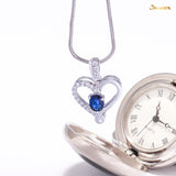 Sapphire and Diamond Love Pendant