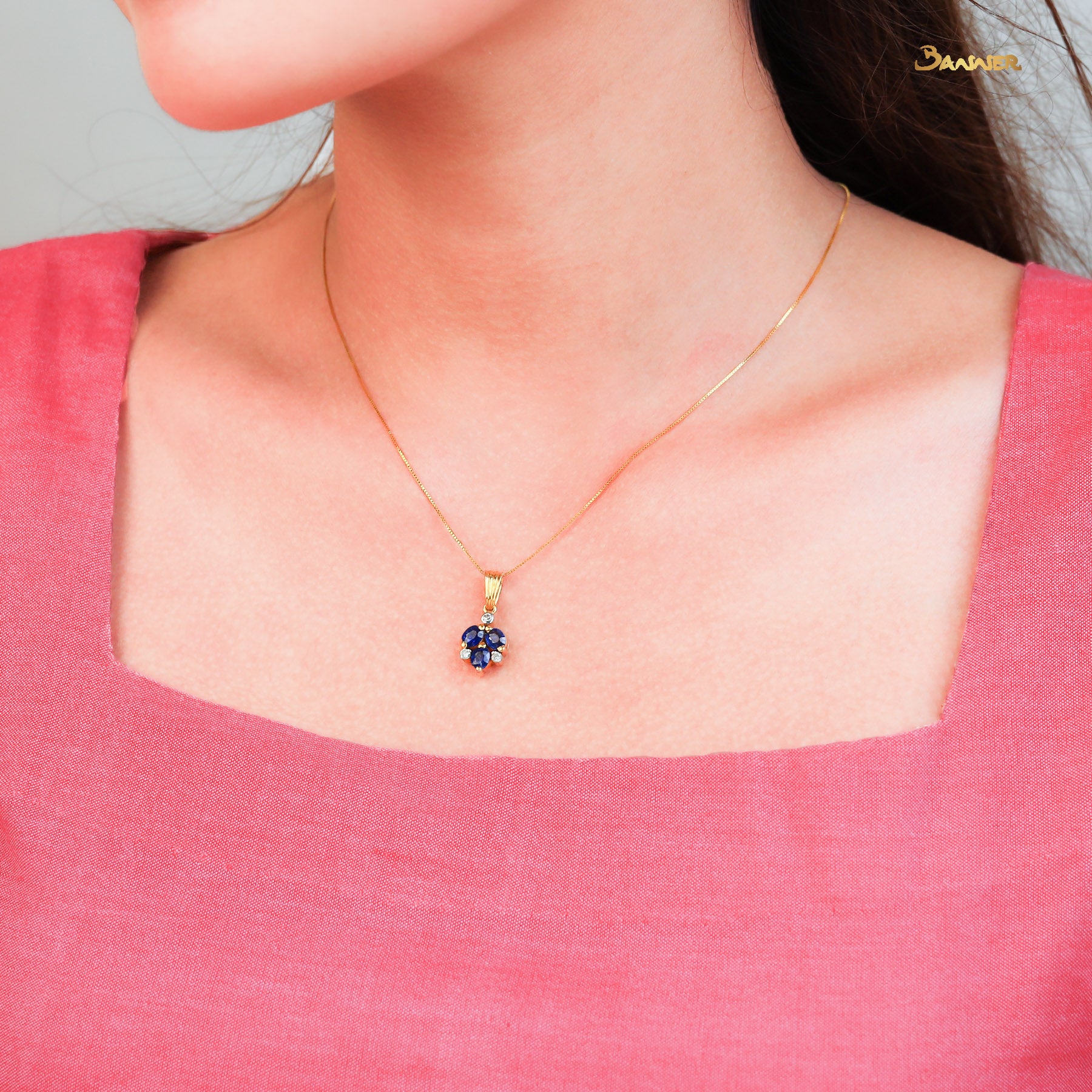 Sapphire and Diamond Pendant