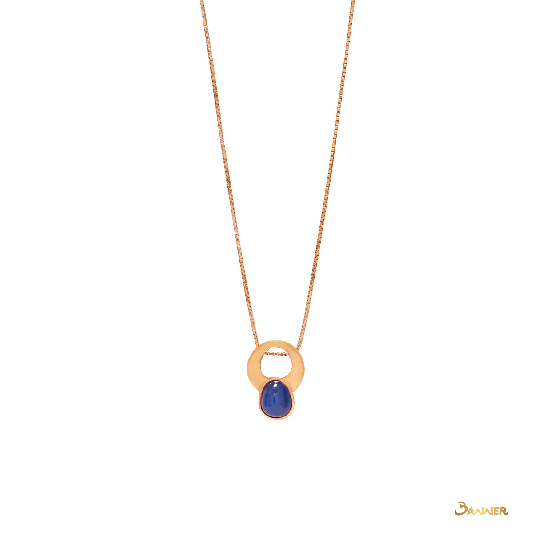 Sapphire Cobochon Pendant