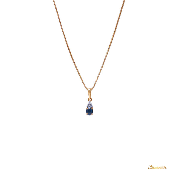 Sapphire and Diamond Petite Pendant
