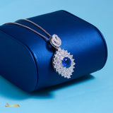 Sapphire and Diamond Myat-Lone Pendant (Mogok Sapphire 2.48 cts.)