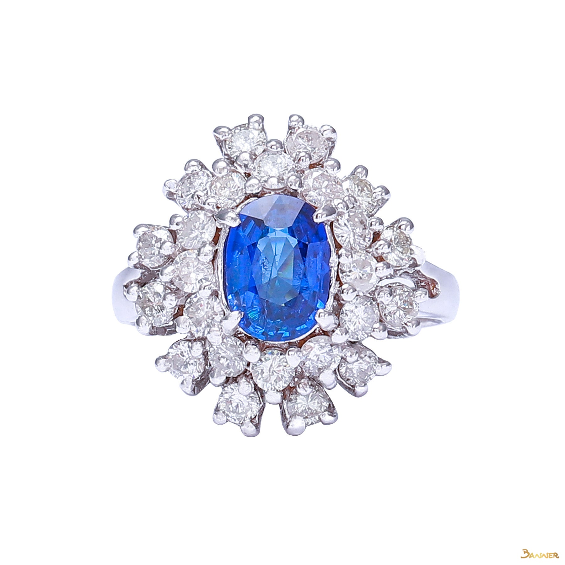 Sapphire and Diamond Classic Ring