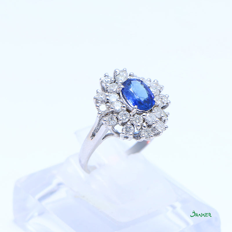 Sapphire and Diamond Classic Ring