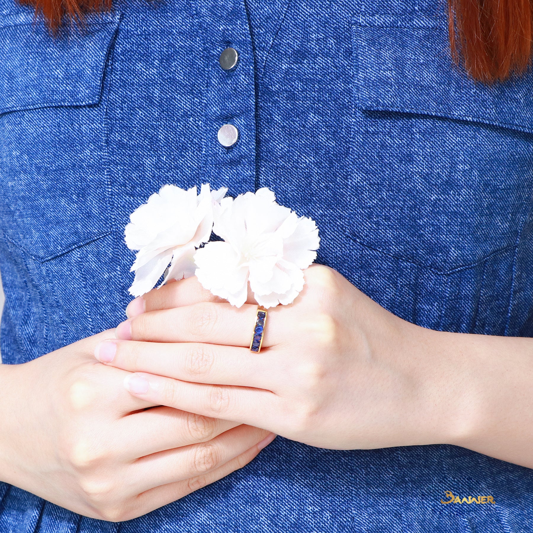 Sapphire Pave Setting Ring