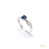 Sapphire and Diamond Infinity Ring