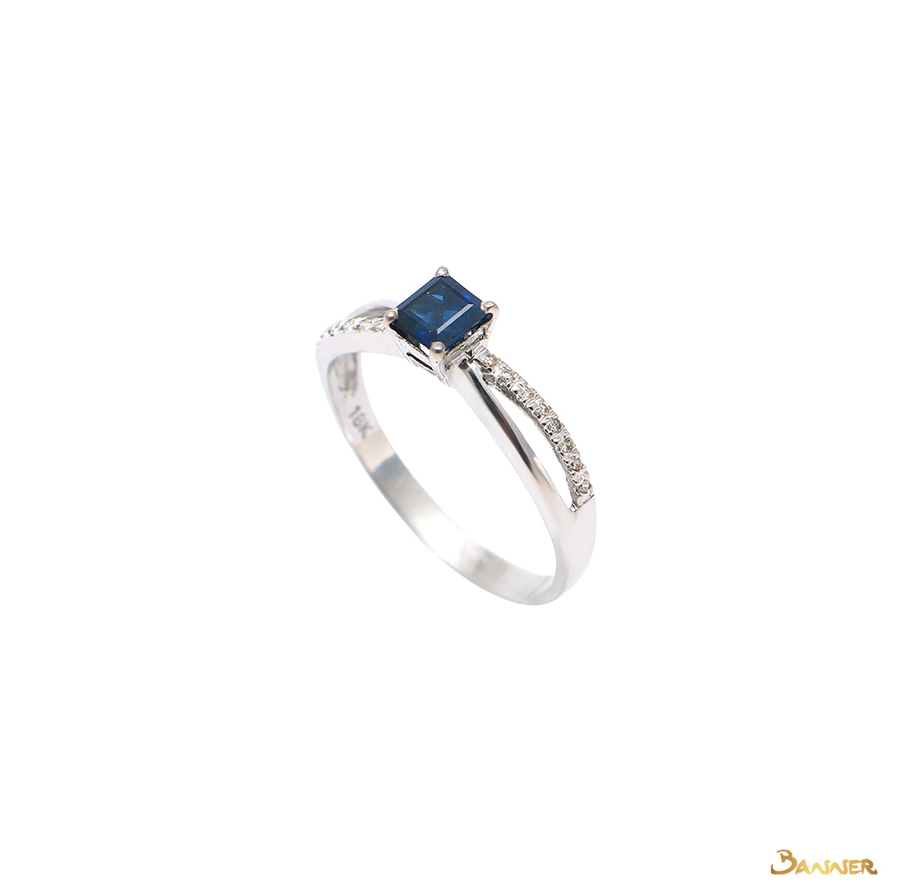 Sapphire and Diamond Infinity Ring