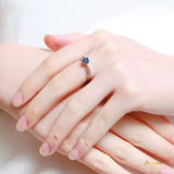 Sapphire and Diamond Infinity Ring