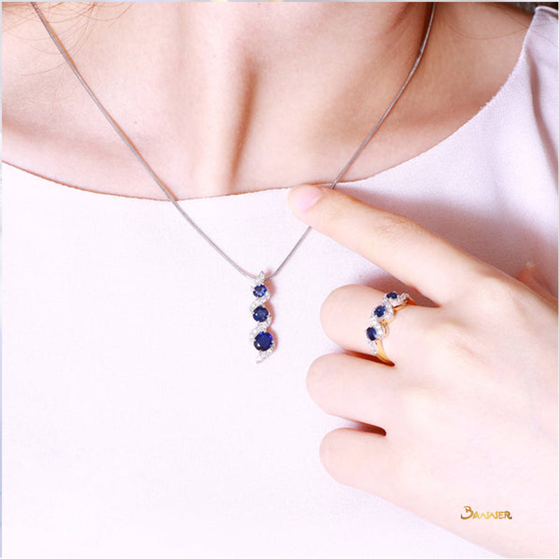Sapphire and Diamond Yae-Hlaing Ring