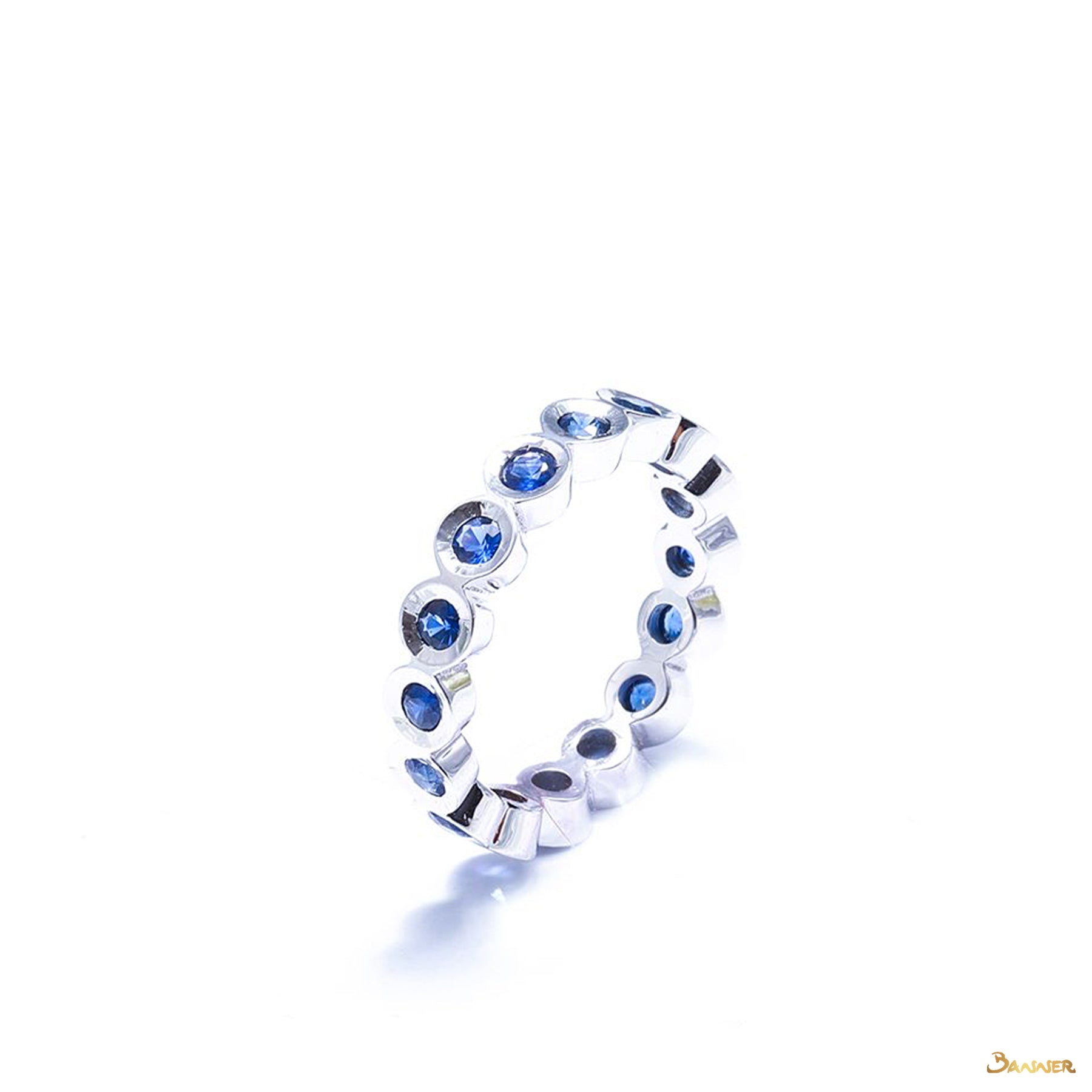 Sapphire Bezel-Set Eternity Ring