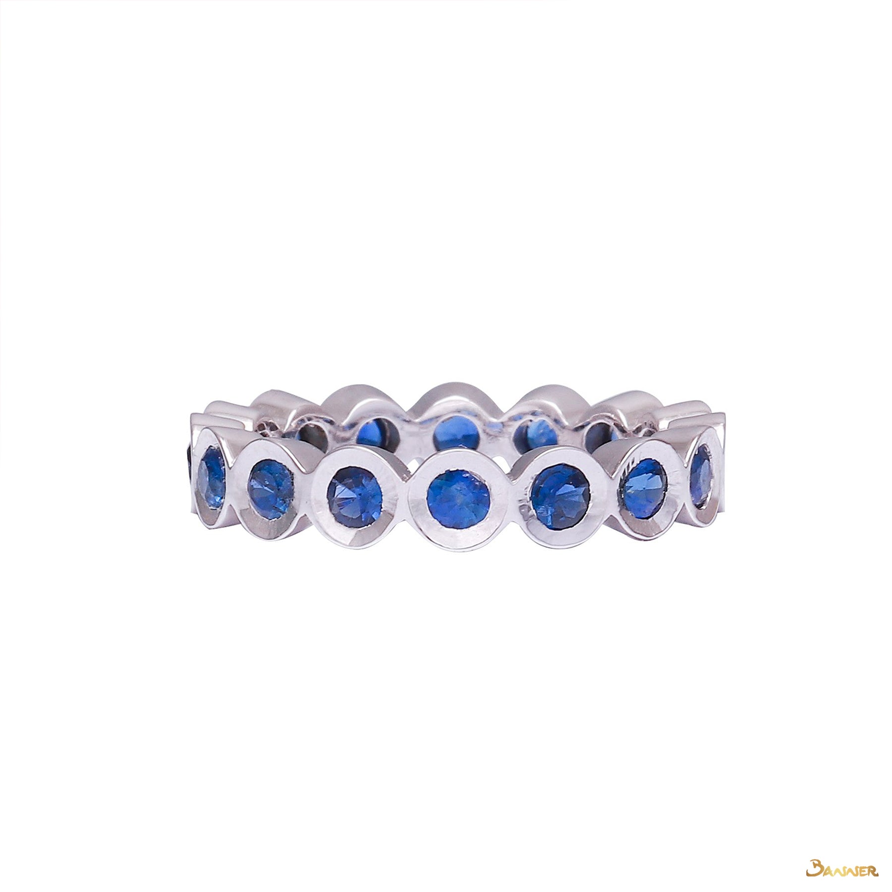 Sapphire Bezel-Set Eternity Ring