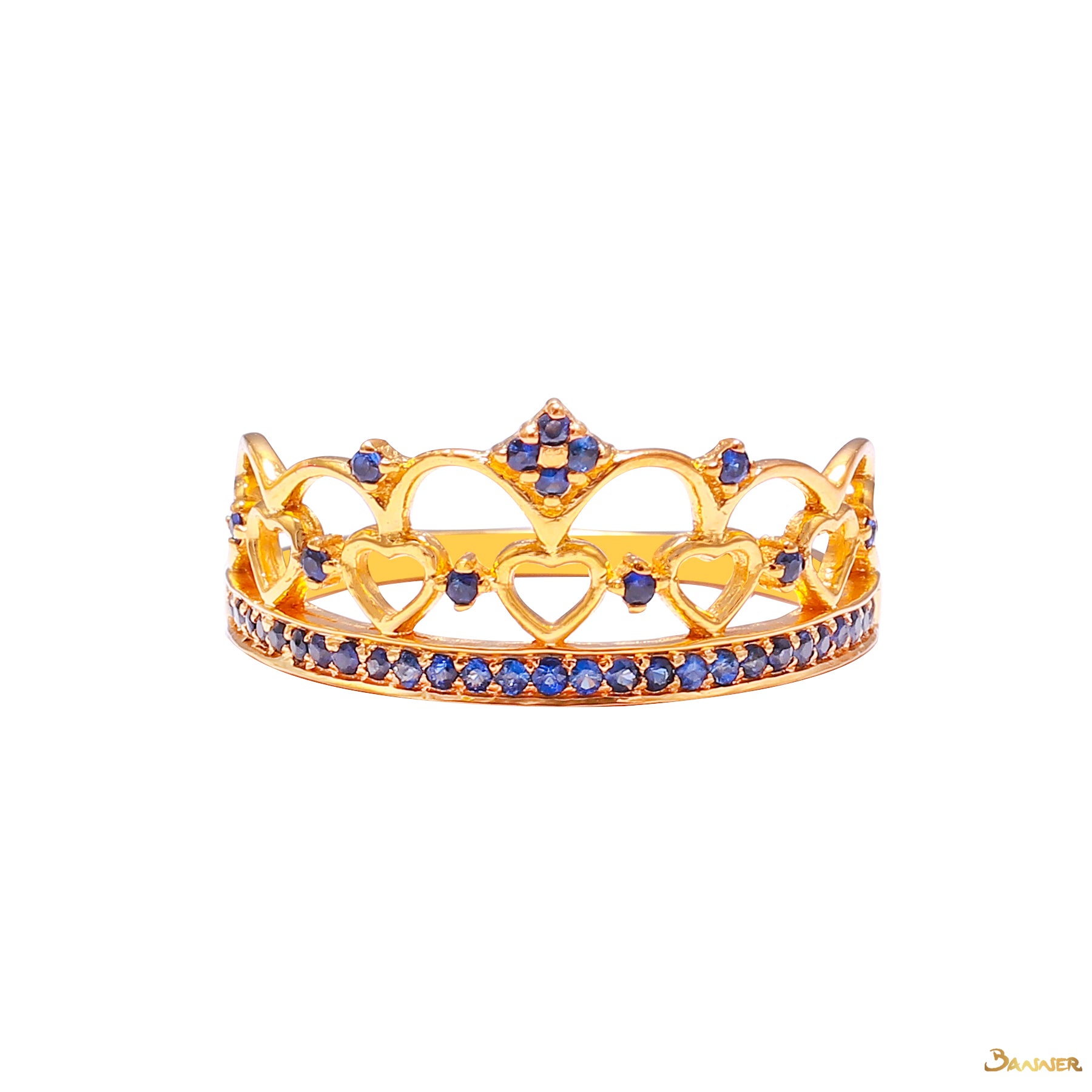 Sapphire Crown Ring