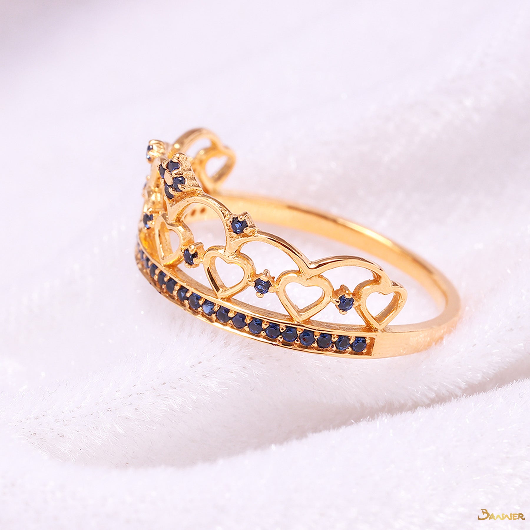 Sapphire Crown Ring