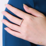 Sapphire and Diamond 3-way Ring