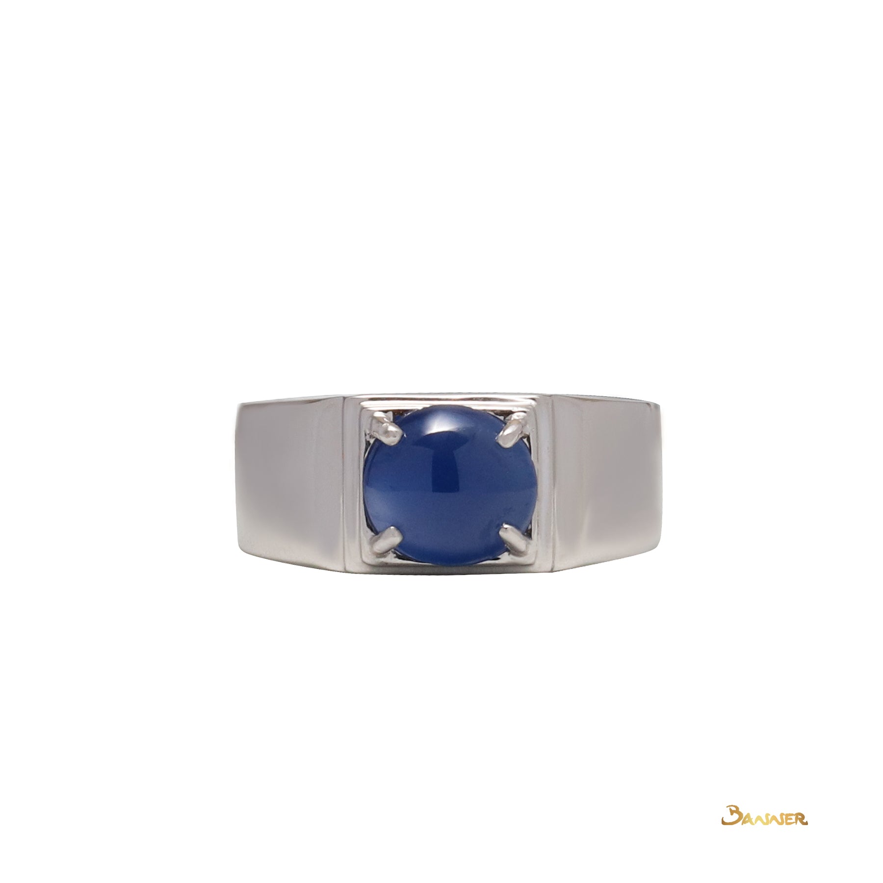 Sapphire Cabochon Men's Ring