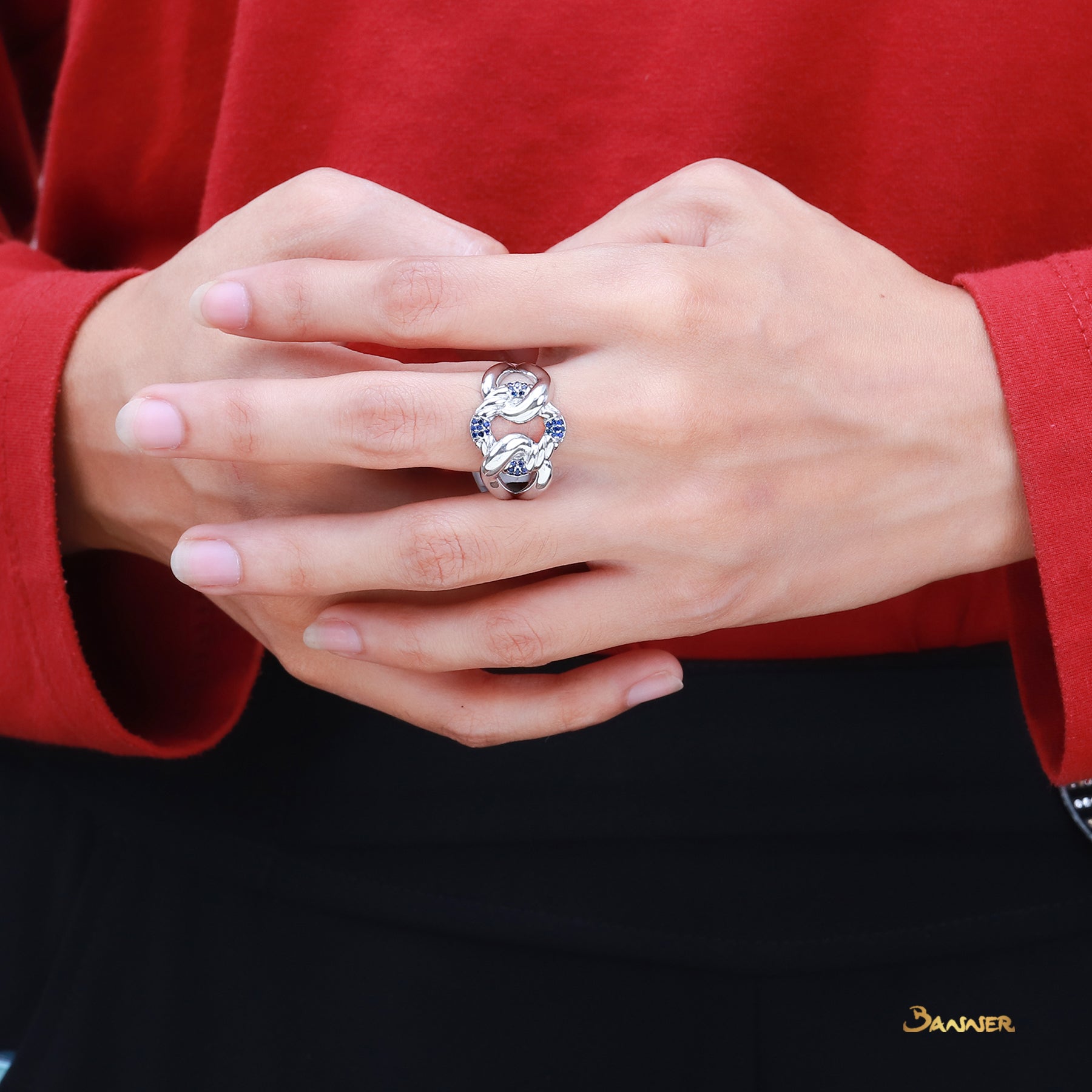 Sapphire Chain Ring