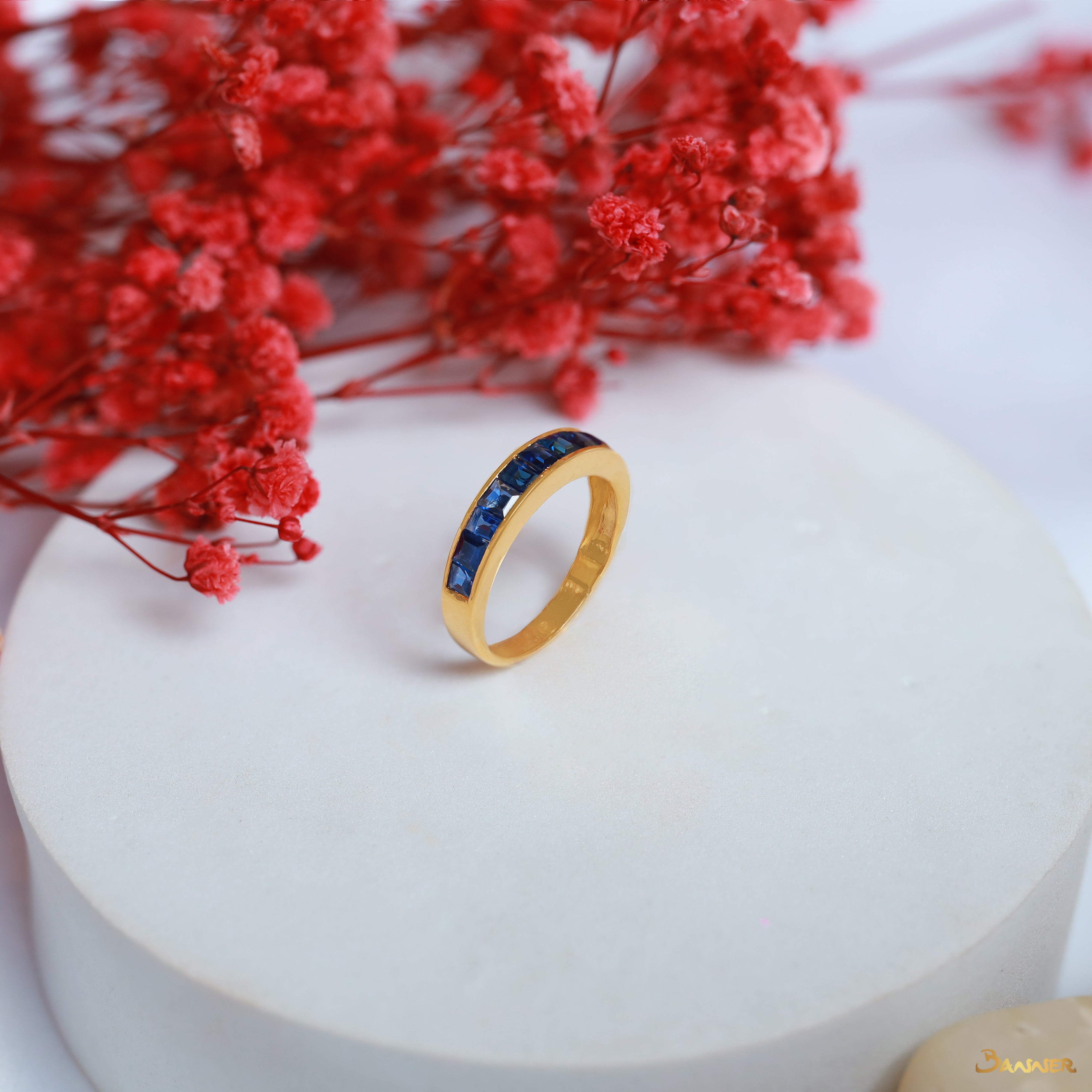 Sapphire Emerald-cut Ring