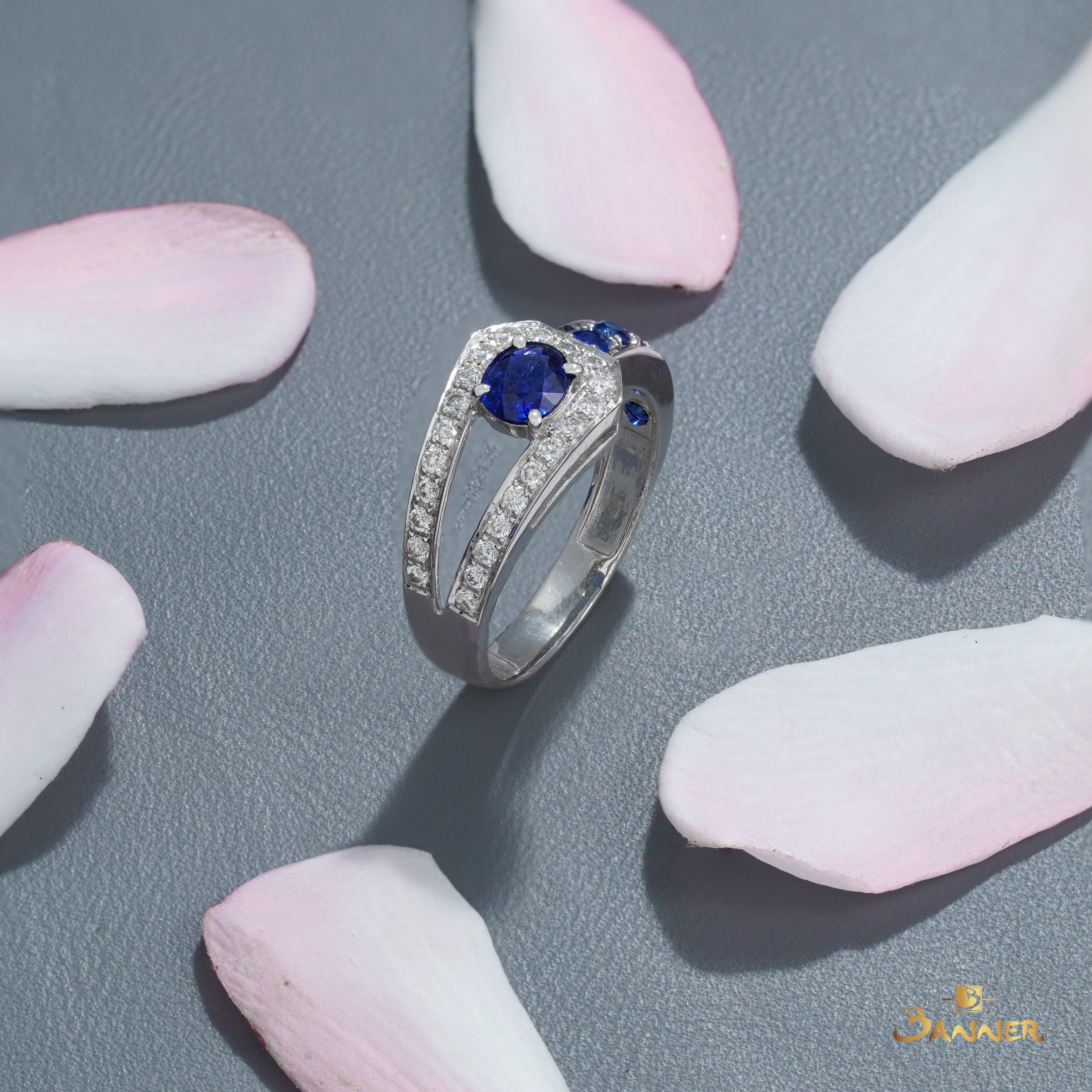 Sapphire and Diamond Vanguard Ring