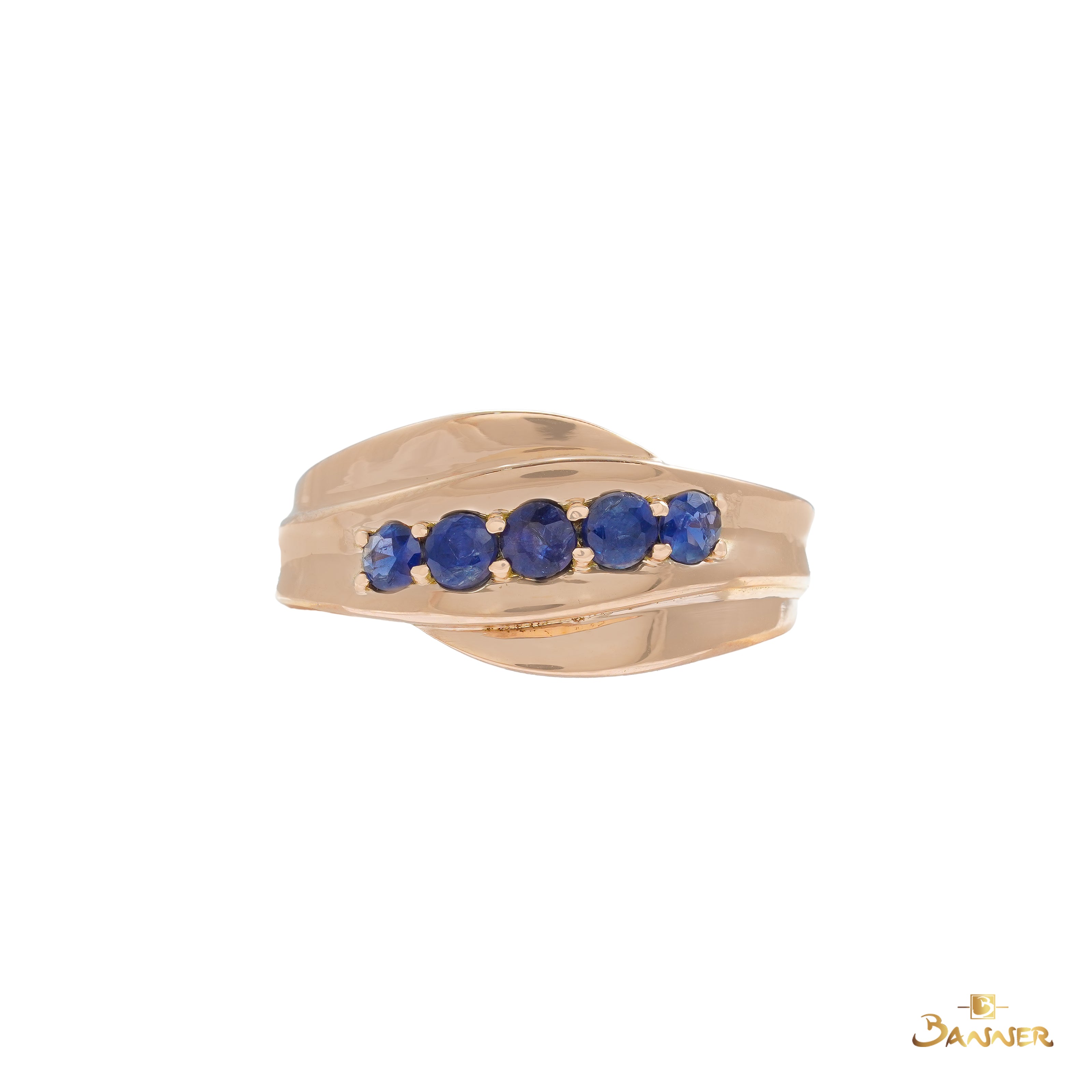 Sapphire 5 pcs Twist Ring