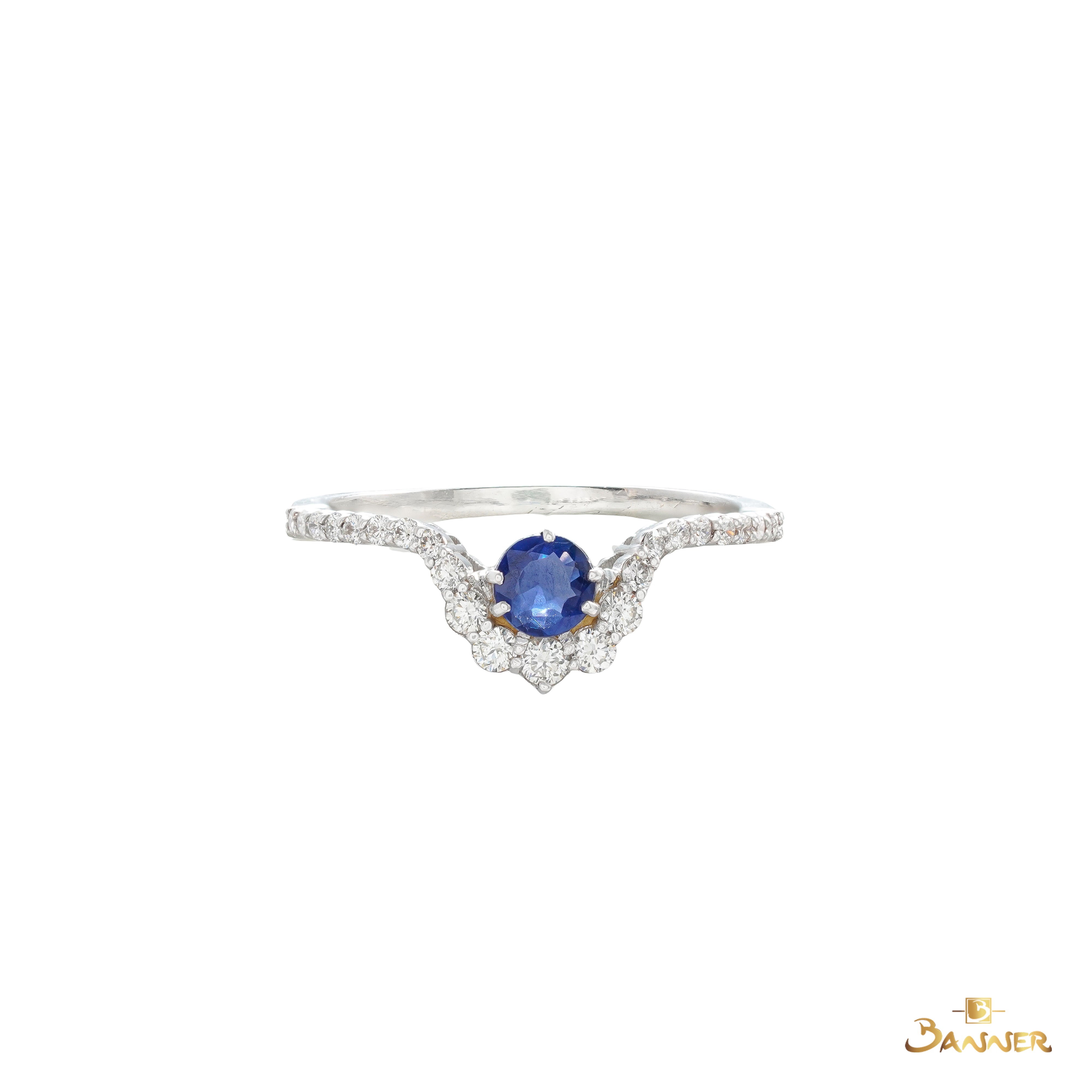 Sapphire and Diamond Stallion Ring