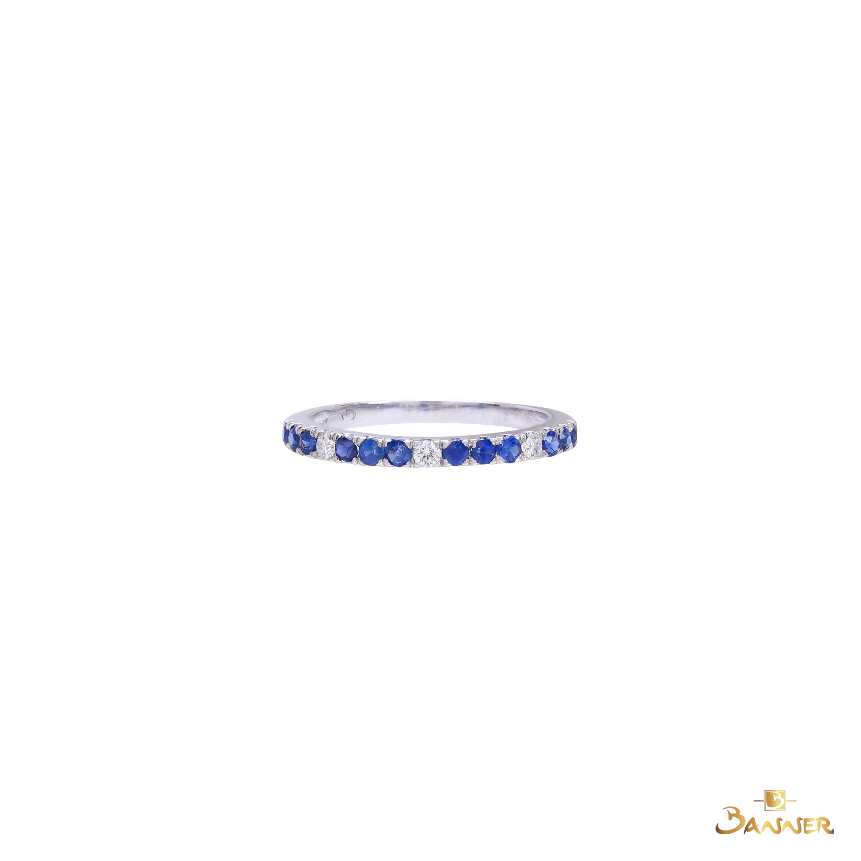 Sapphire and Diamond Alternate Ring