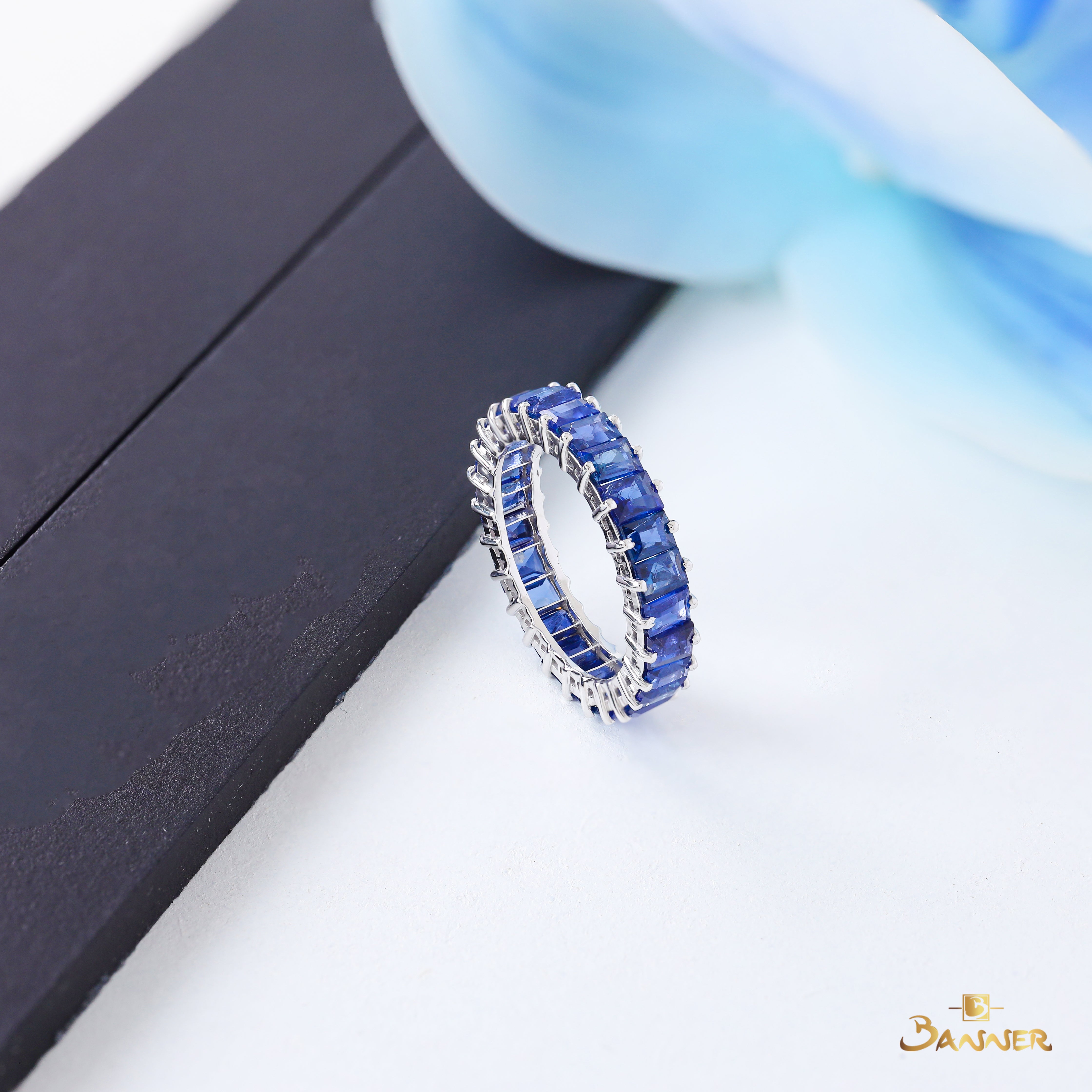 Emerald-cut Sapphire Eternity Ring
