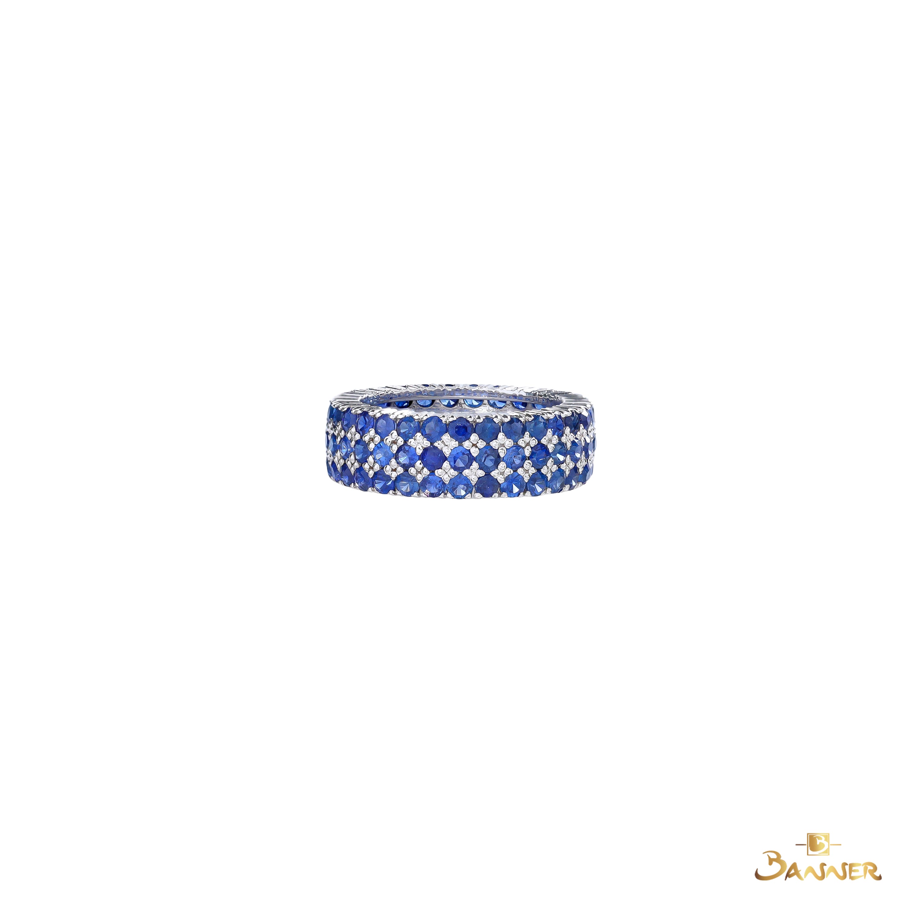 Sapphire Triple Eternity Ring