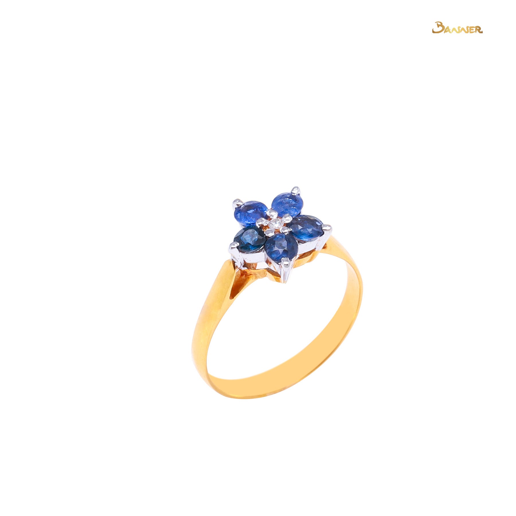 Sapphire and Diamond Chel Ring