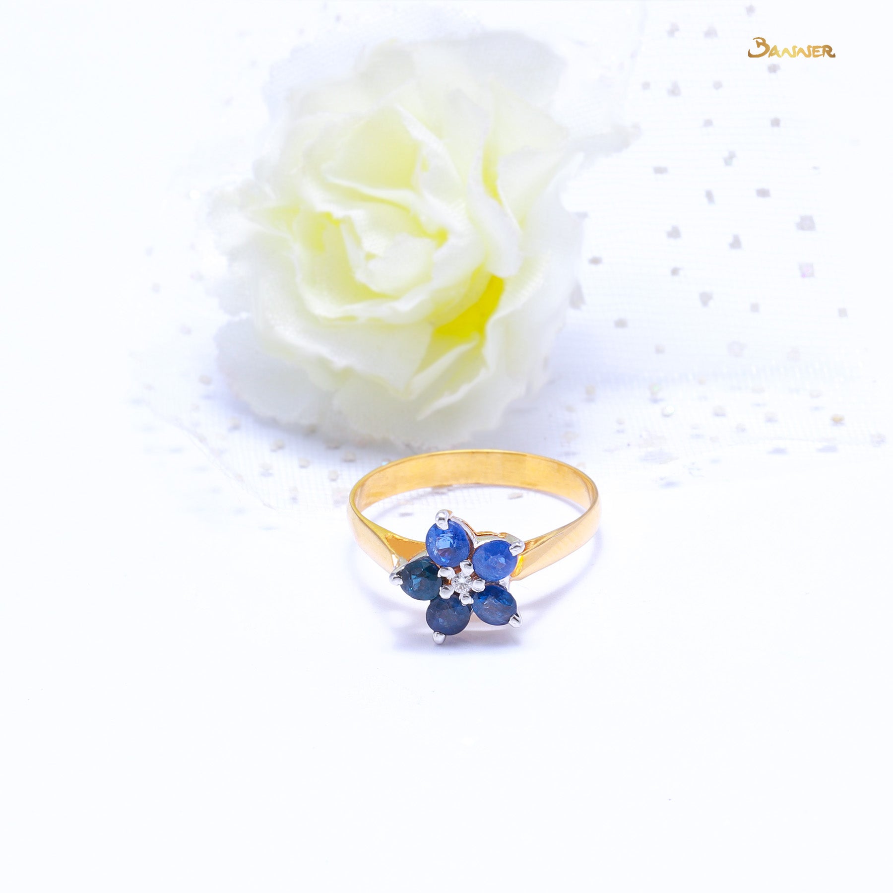 Sapphire and Diamond Chel Ring