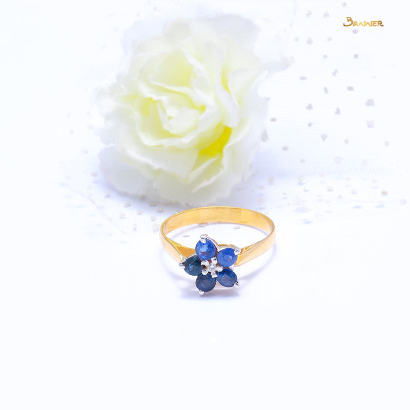 Sapphire and Diamond Chel Ring