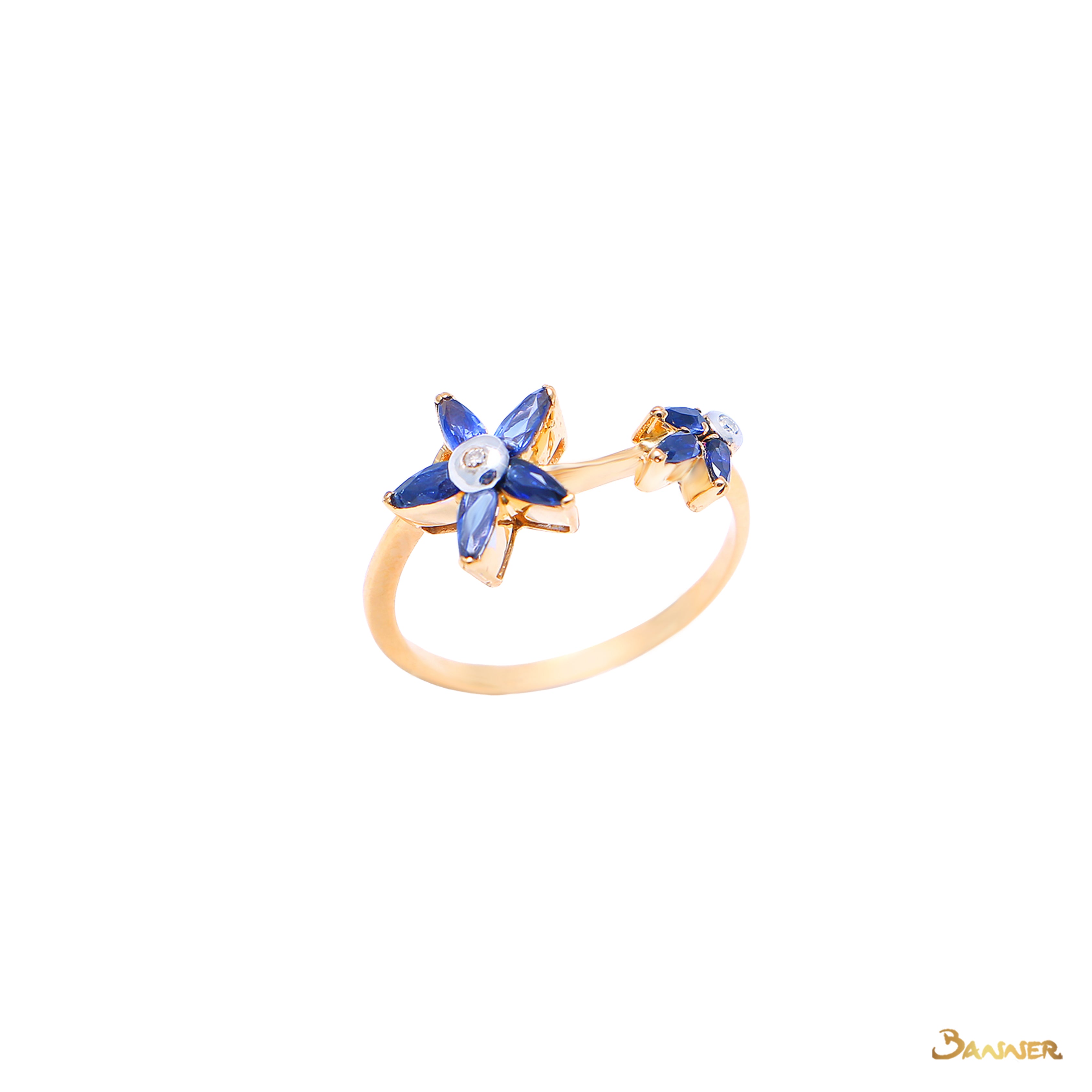 Sapphire and Diamond Kyal Ring