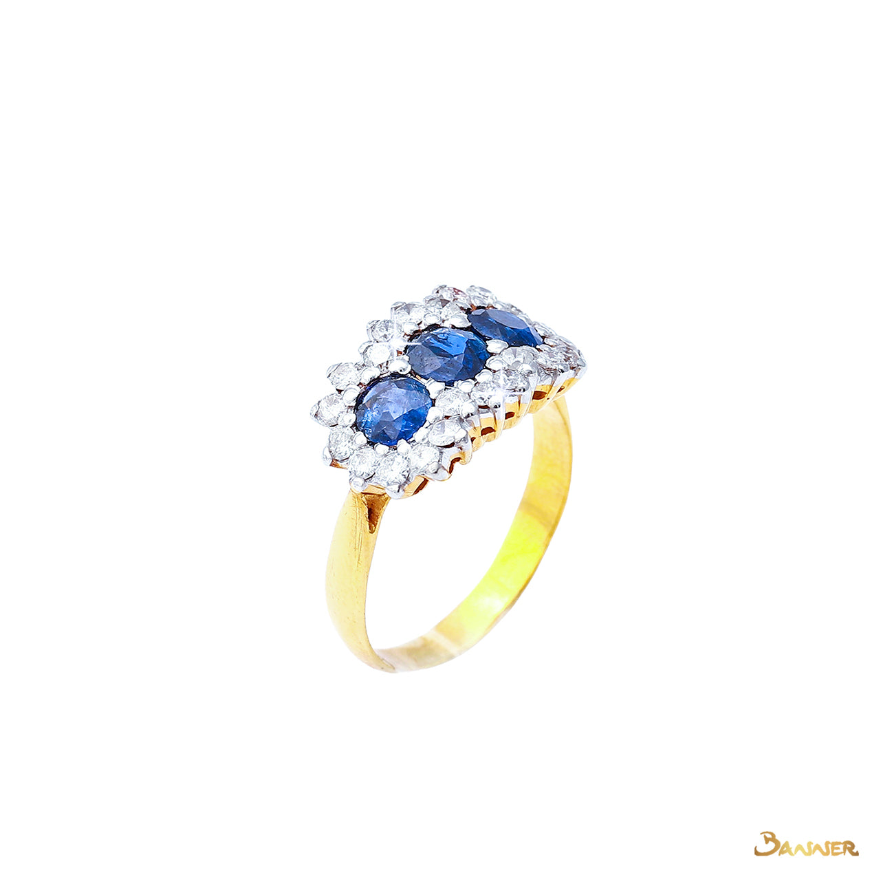 Sapphires and Diamond Ring