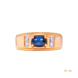 Sapphire and Diamond Men Ring