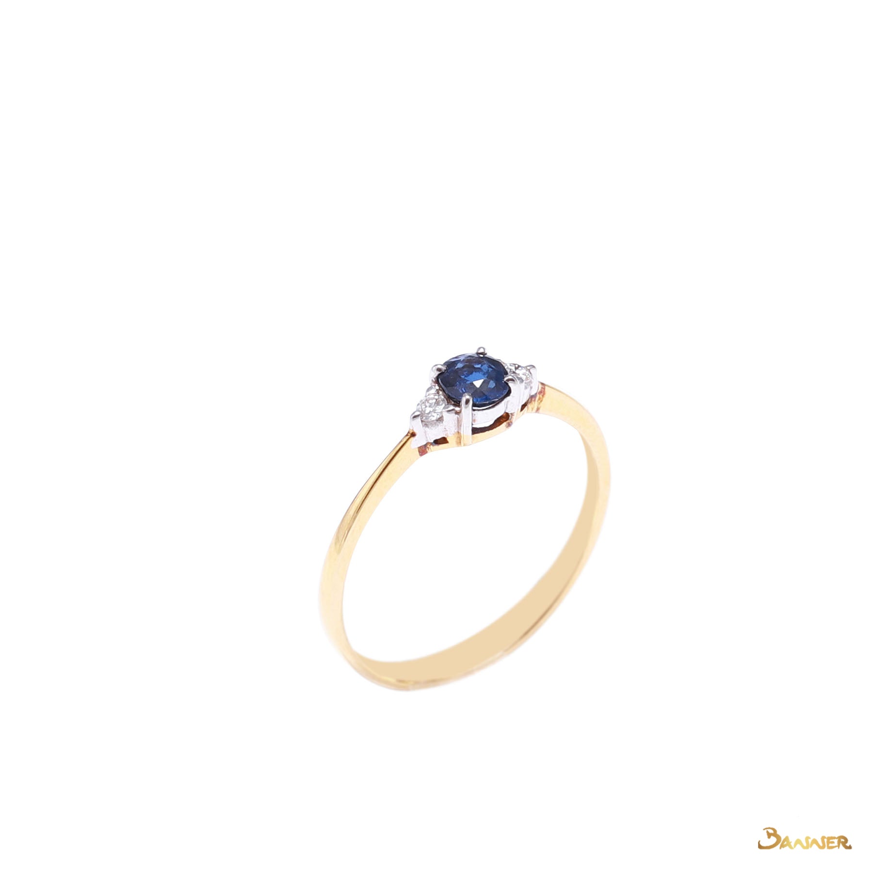 Sapphire and Diamond Petite Ring