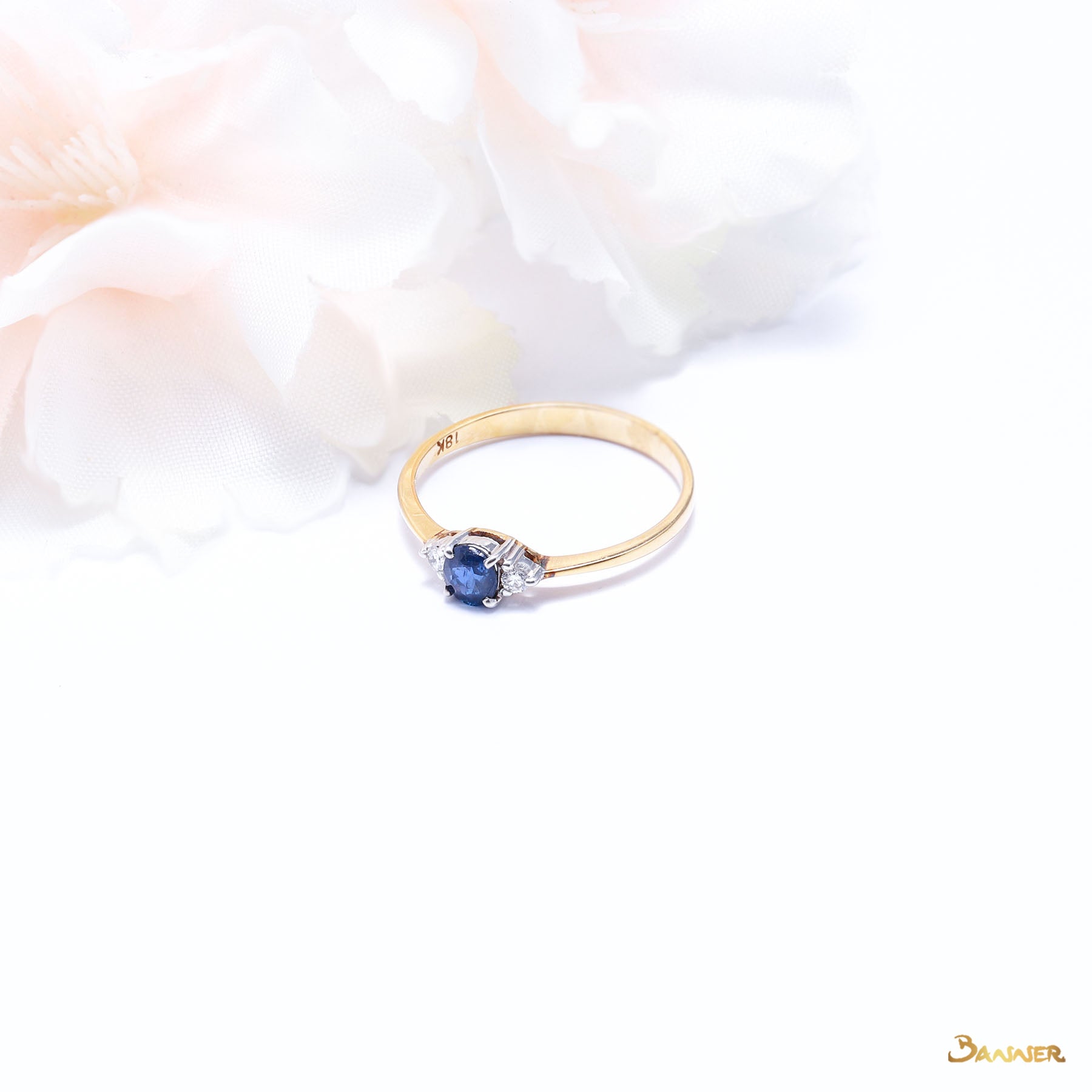 Sapphire and Diamond Petite Ring