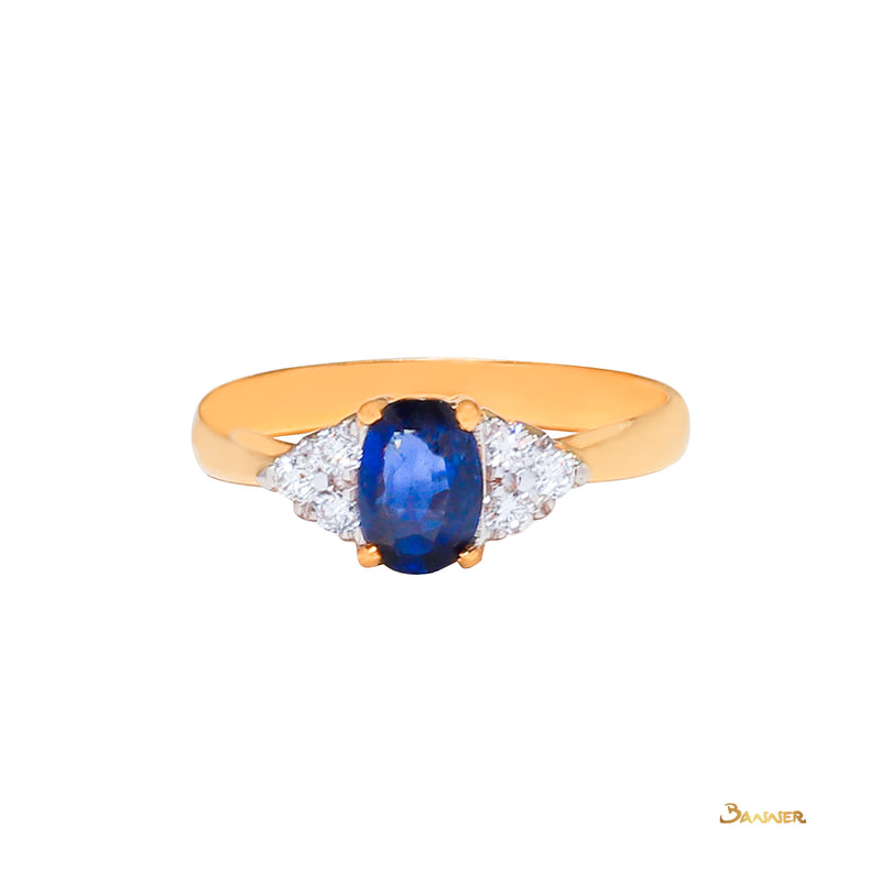 Sapphire and Diamond Petite Ring