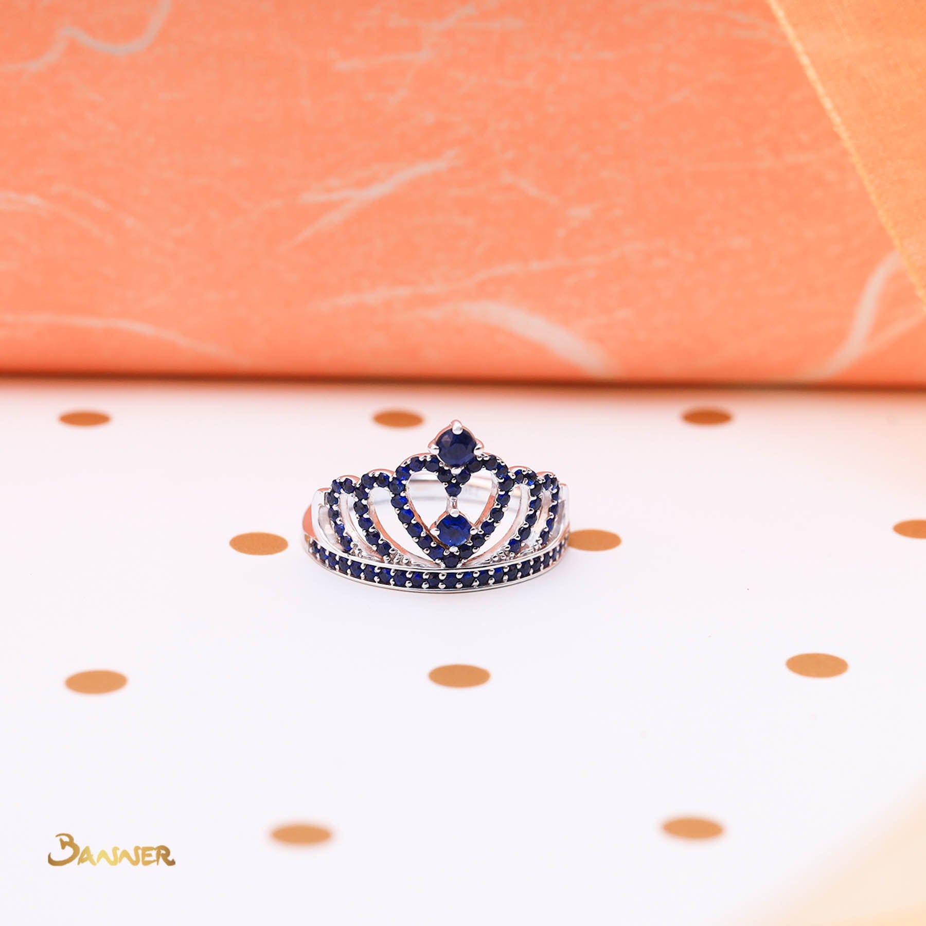Sapphire Crown Ring