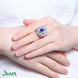 Sapphire and Diamond Elegant Kanote Ring