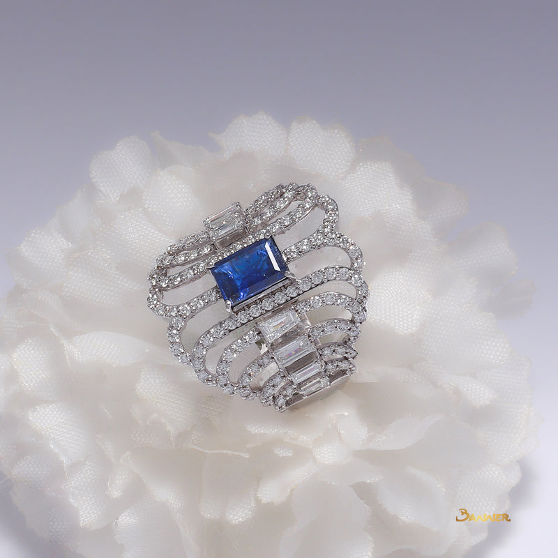 Sapphire and Diamond Kanote Ring