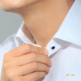 Sapphire Cabochon Shirt Button