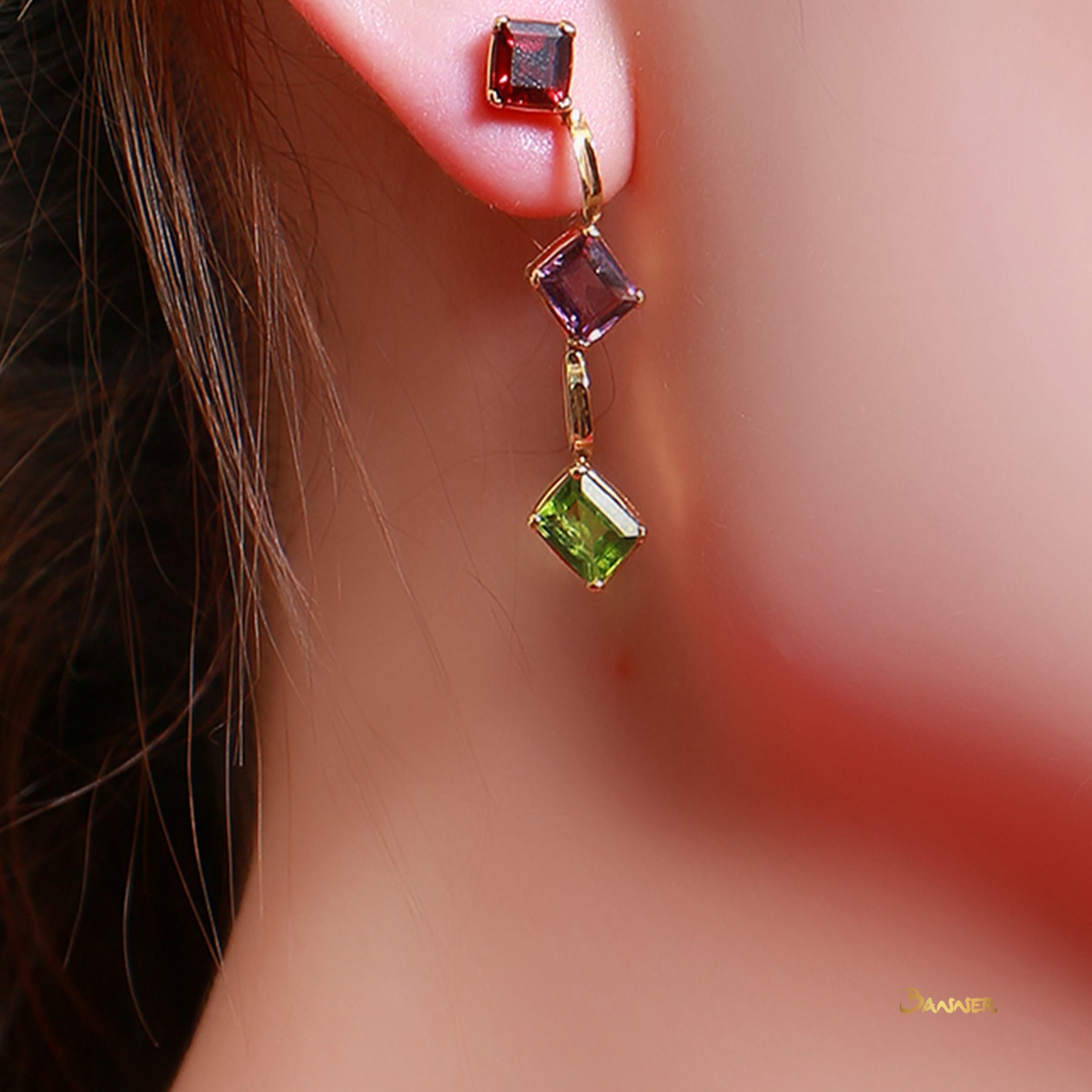 Spinel  Dangling Earrings