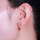 Spinel and Diamond Dangle Earrings