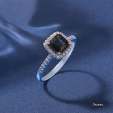 Spinel and Diamond Halo Ring