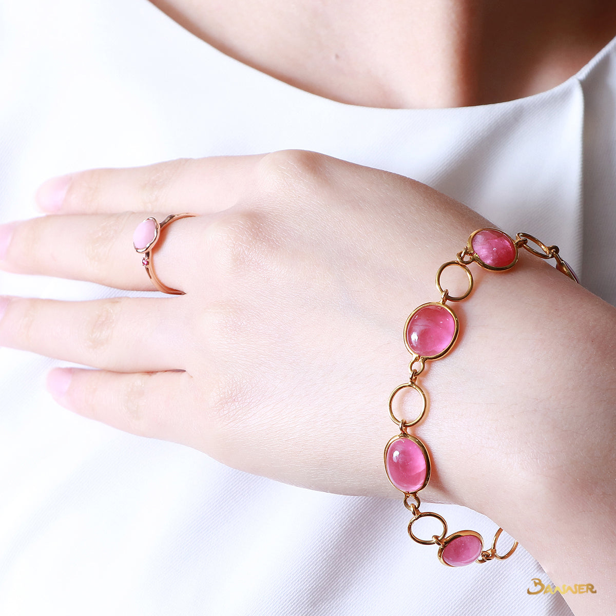 Pink Tourmaline Bracelet