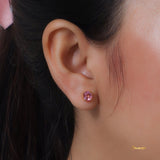 Pink Tourmaline and Diamond Dream Catcher Earrings