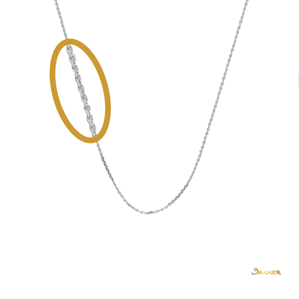 18k White Gold Necklace (16" )