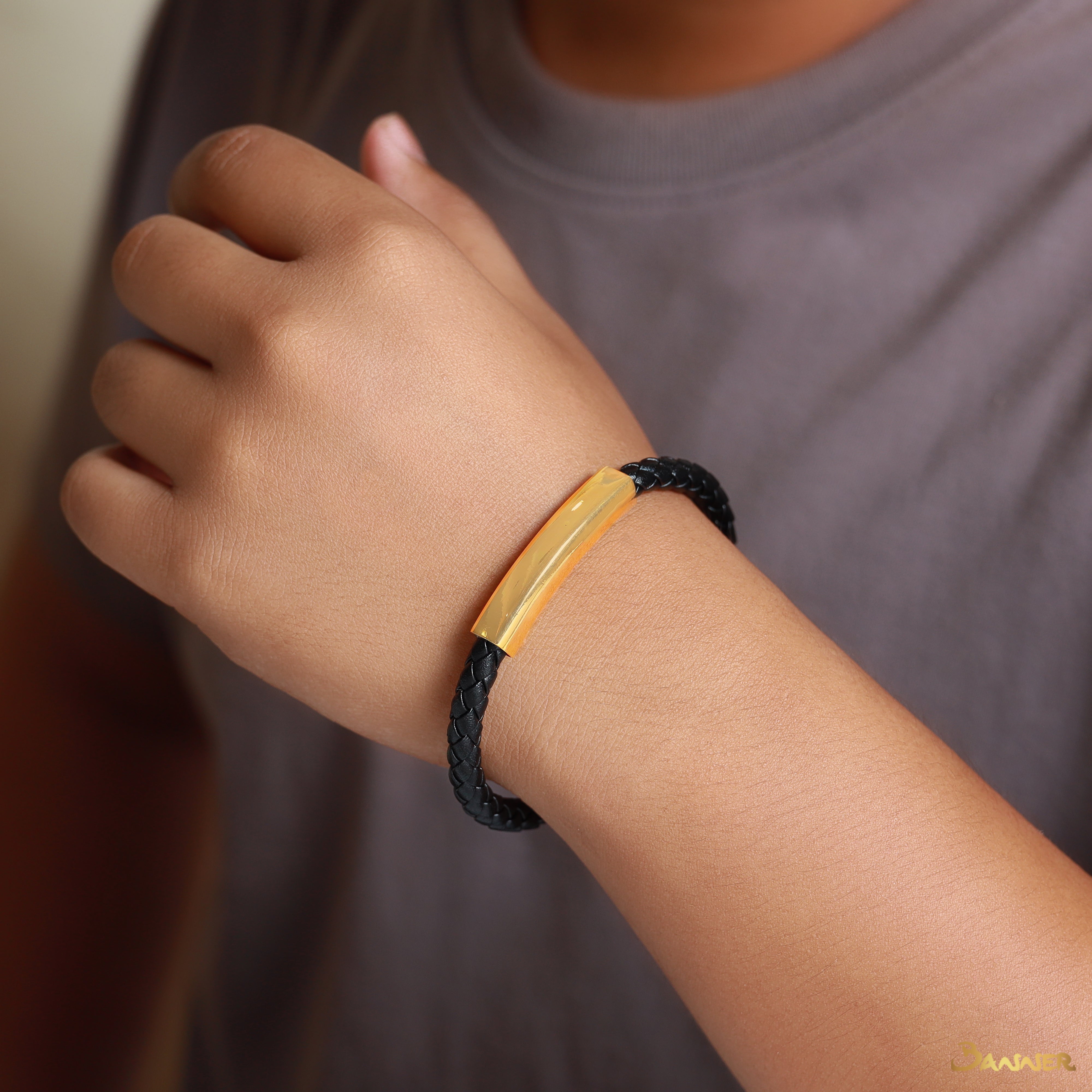 18K Yellow Gold Men Bracelet