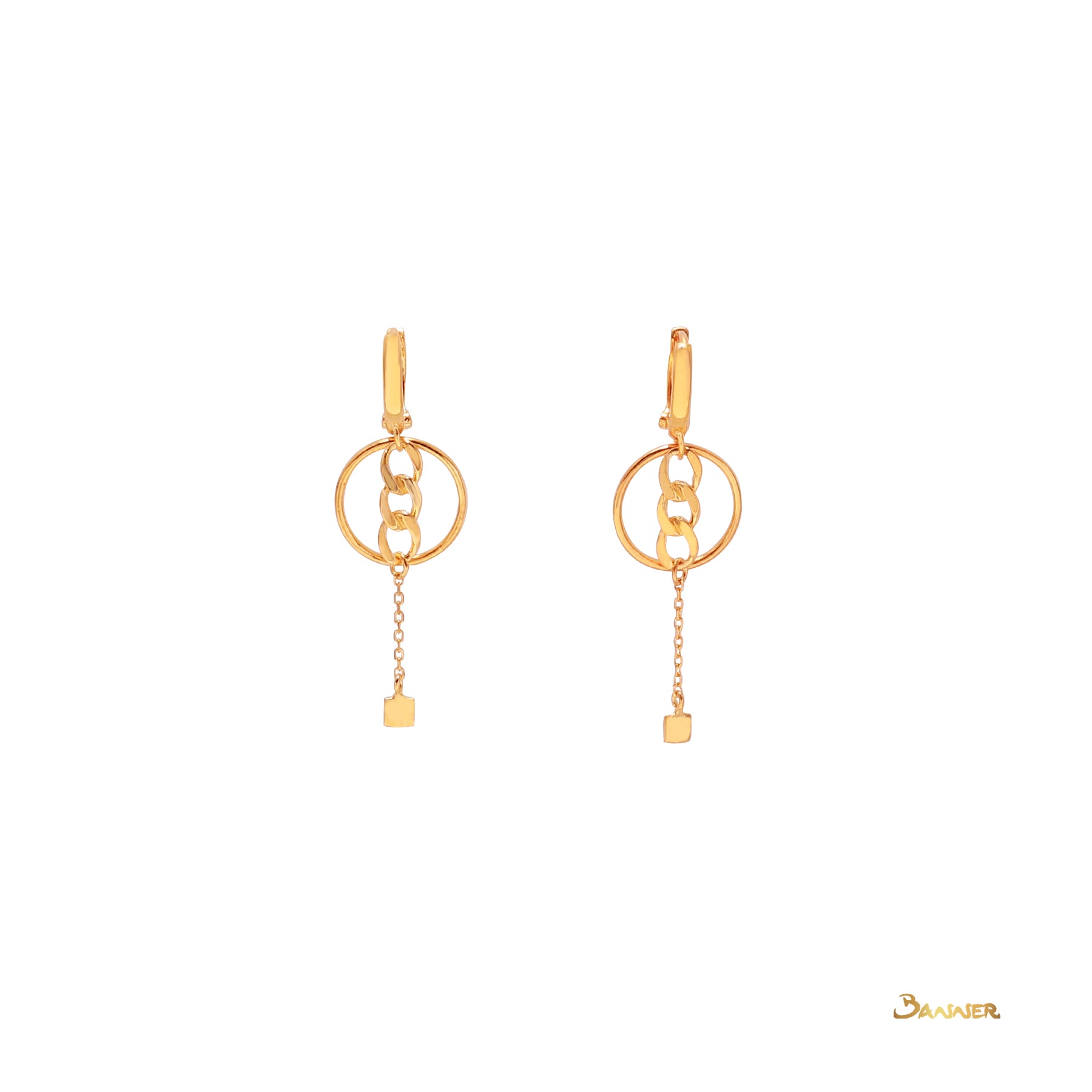 18k Yellow Gold Dangling Earrings