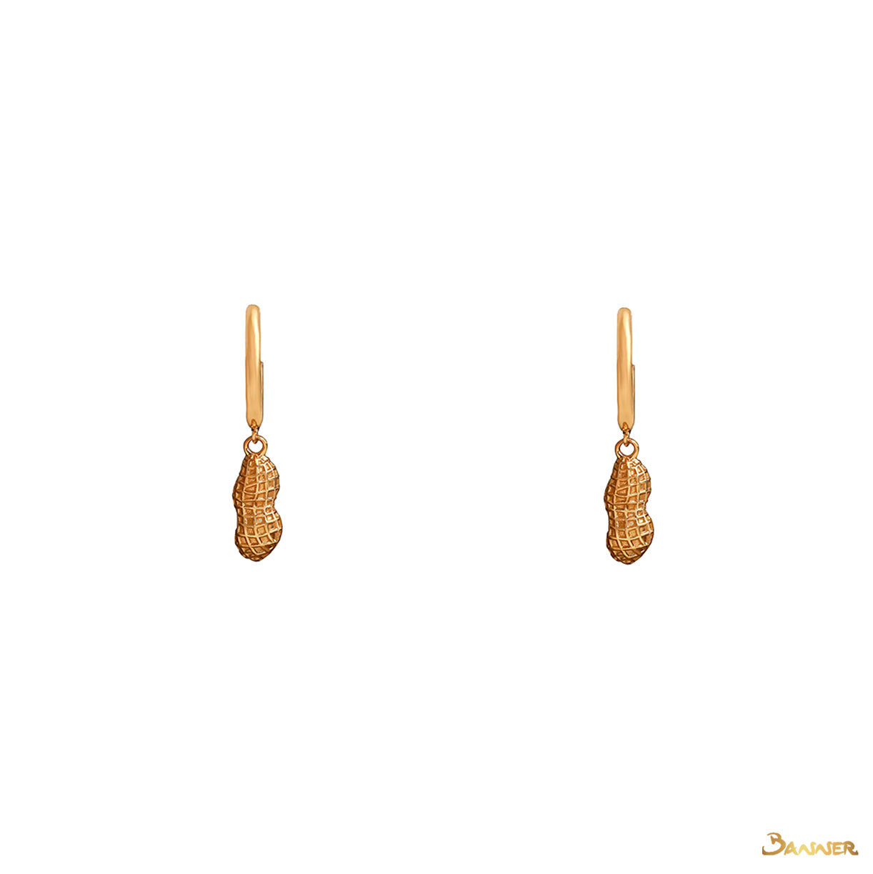 18k Yellow Gold Peanuts Earrings