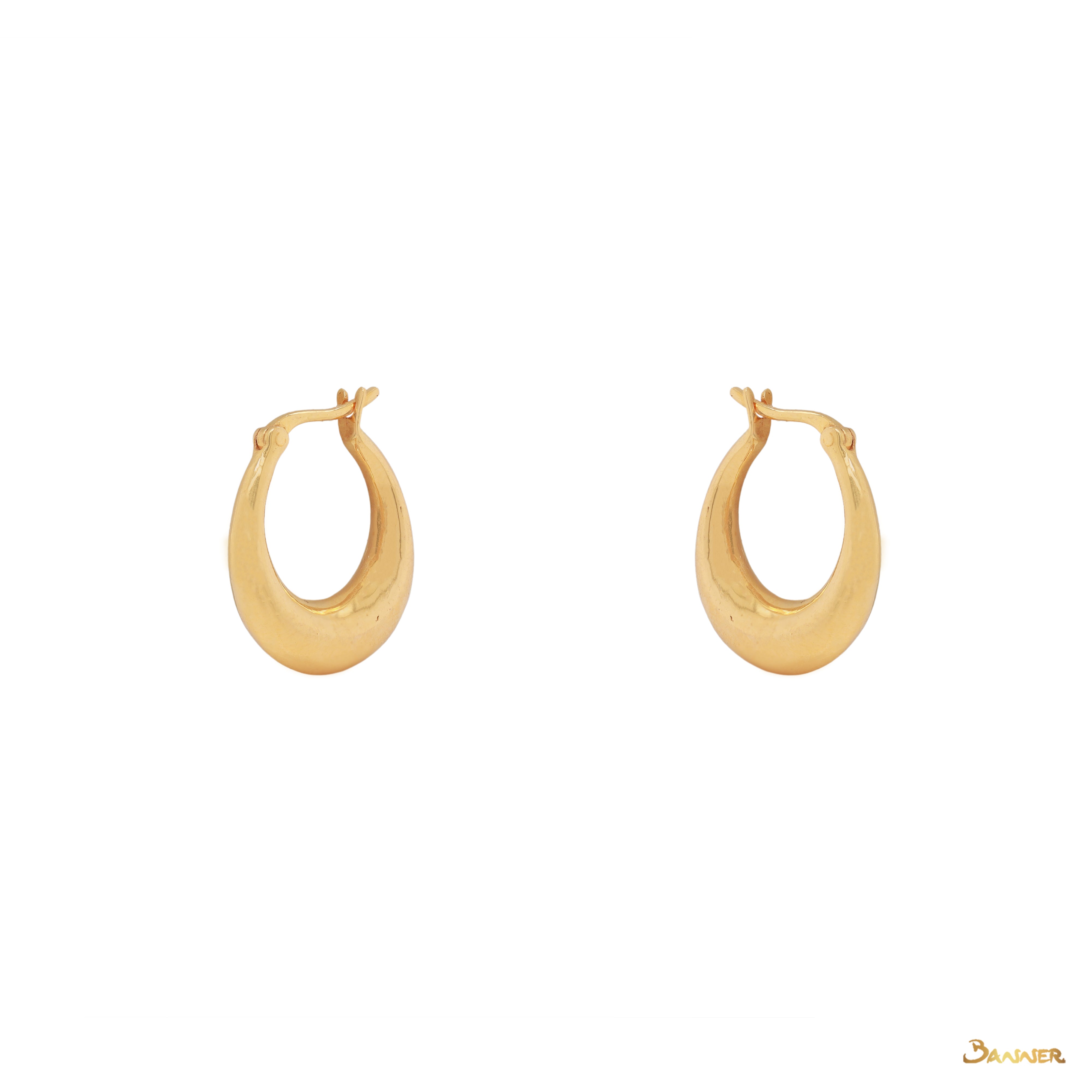 18k Yellow Gold Huggie Earrings