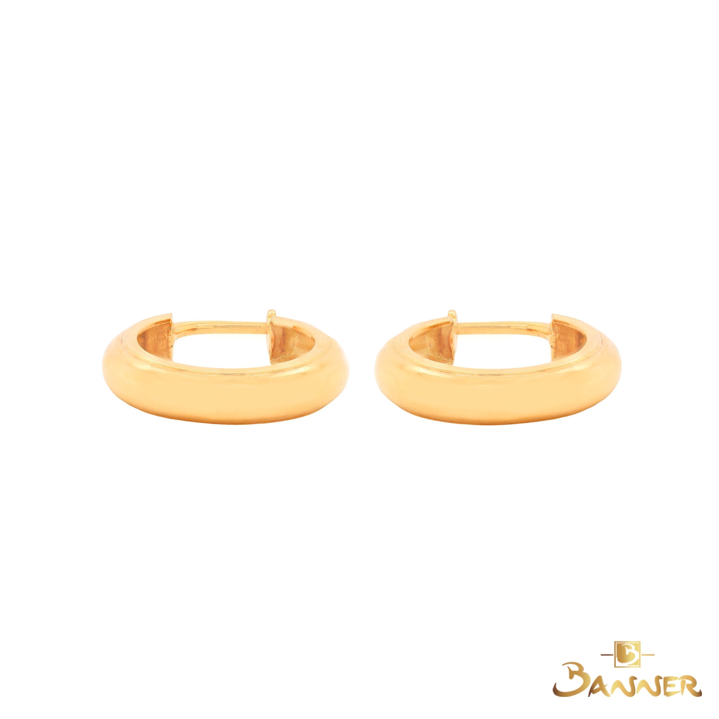18k Yellow Gold Huggie Earrings